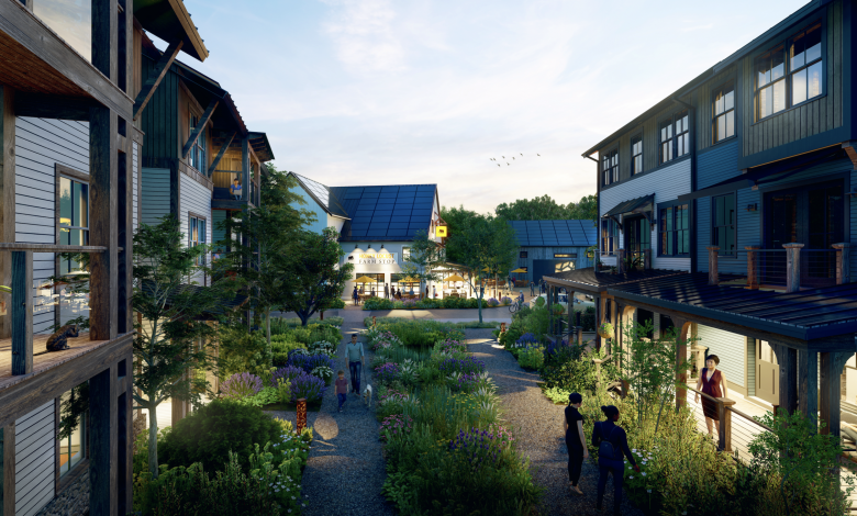 Ecotopia net-zero community blossoms on former youth prison site – pv magazine USA Ecotopia net-zero community blossoms on former youth prison site – pv magazine USA